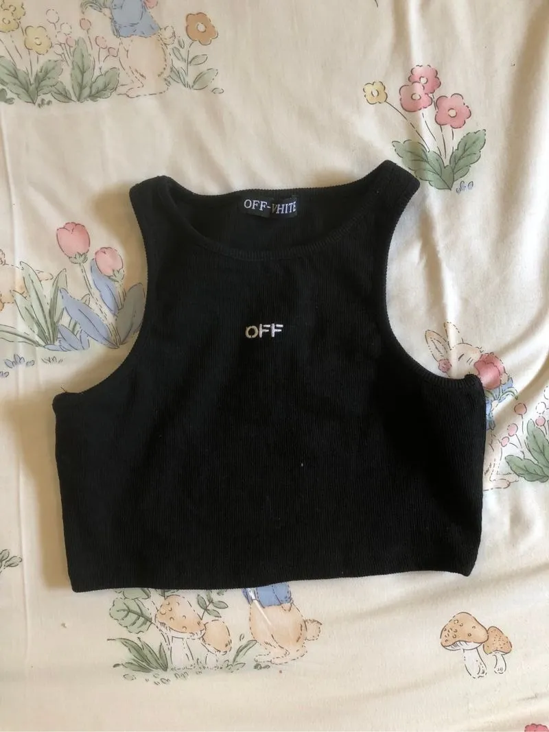Off White black tank photo 1
