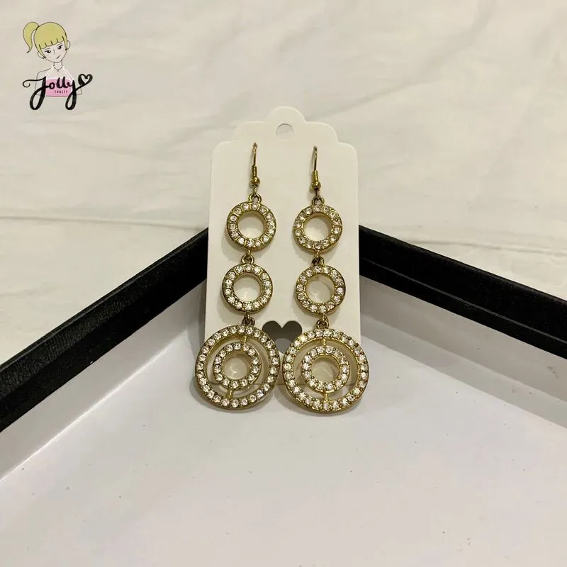 Anting crystal mewah 90an preloved photo 1