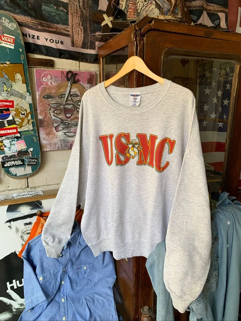 Vintage USMC rare sweet made in usa big size photo 1