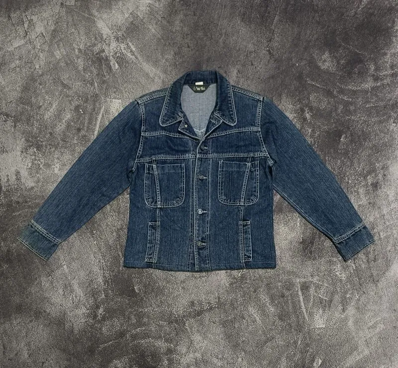 Jaket Denim Wee Too Blue Western Original photo 1