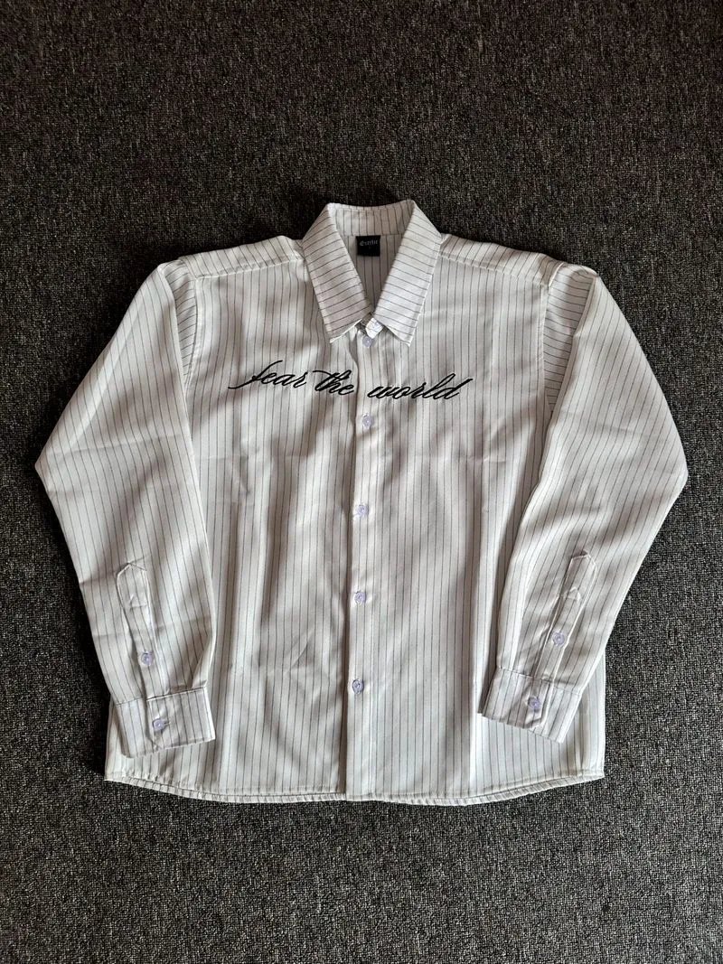 KEMEJA EXERLIE - WHITE STRIP  photo 1