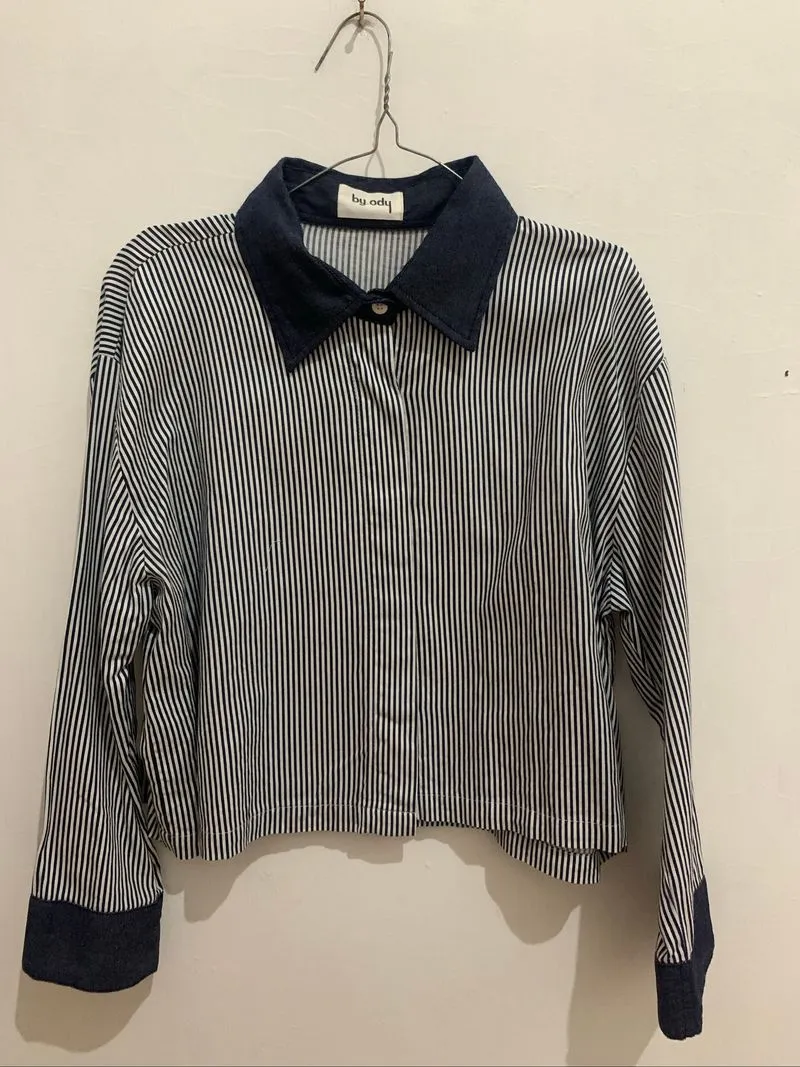 crop top stripes denim by ody photo 1