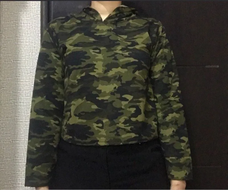 Hoodie Army Croptop Premium Camouflage Loreng photo 1