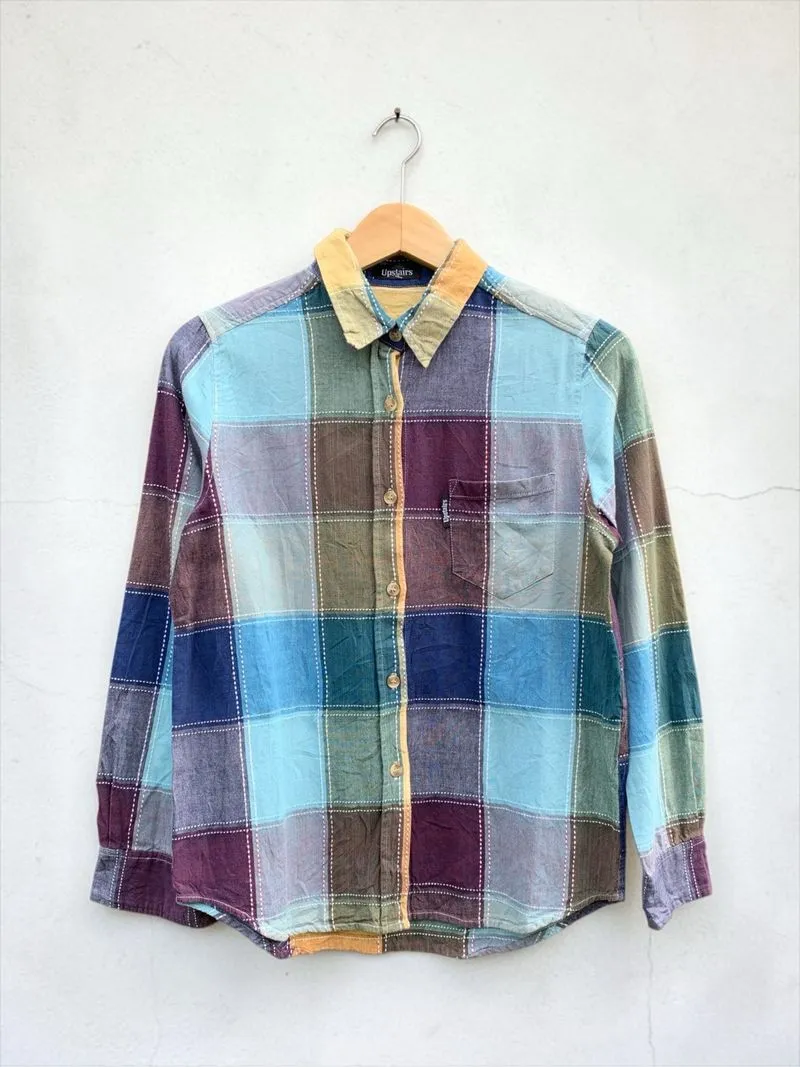 Upstairs sashiko patchwork shirt photo 1