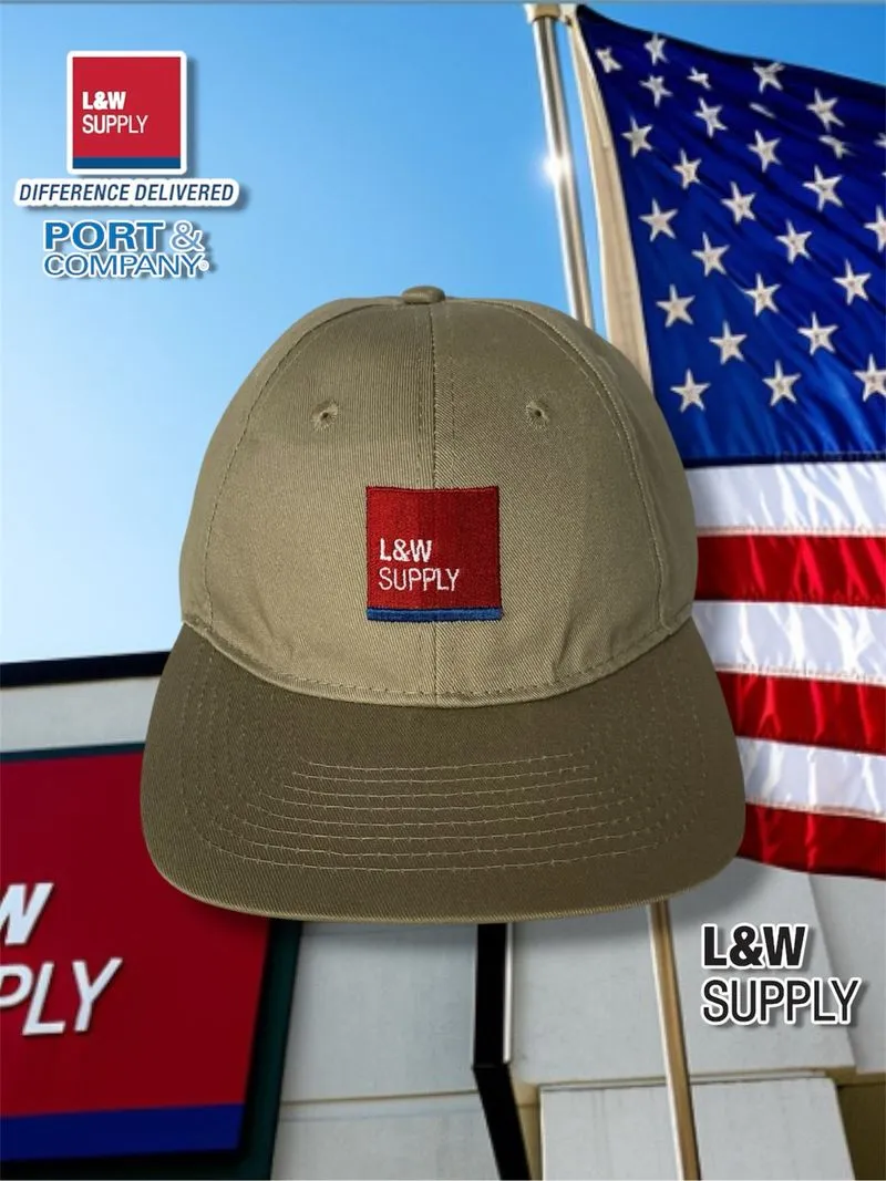 topi cokelat L&W Supply tag Port & Company photo 1