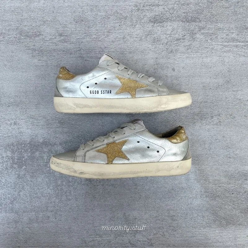 GGDB Golden Goose Superstar Silver Gold photo 1