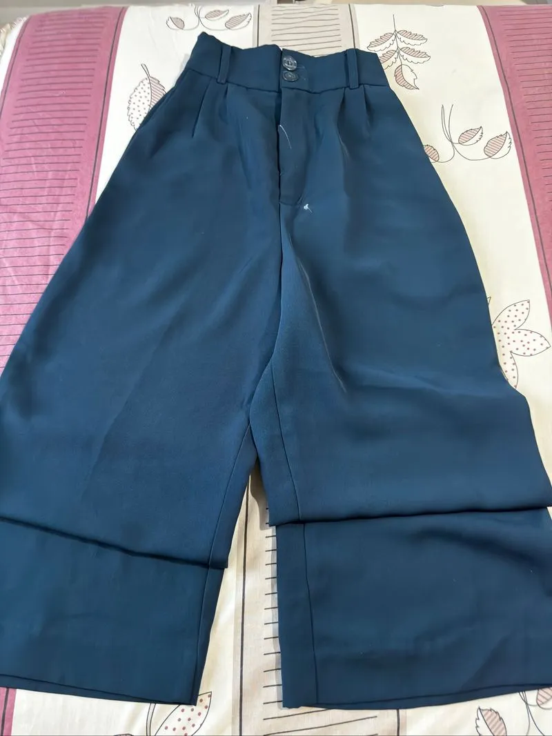 celana bahan biru photo 1