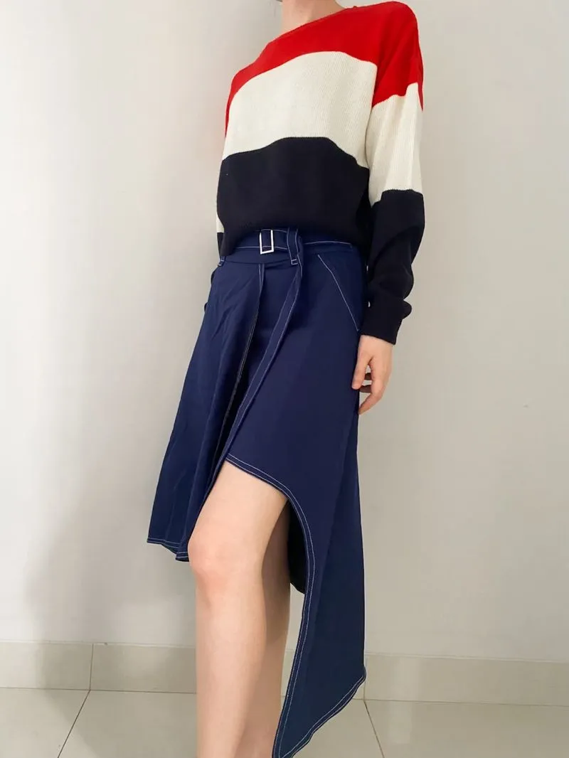 Navy blue skirt - rok midi biru navy photo 1