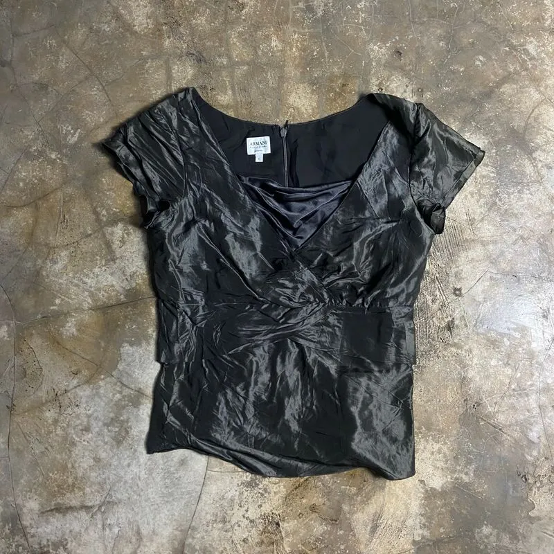 Armani Collezioni Vintage Top Silk 90s photo 1