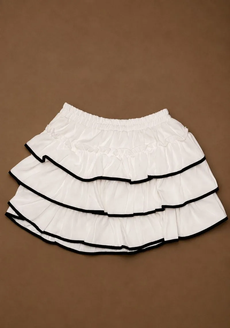 White Ruffle Skort photo 1