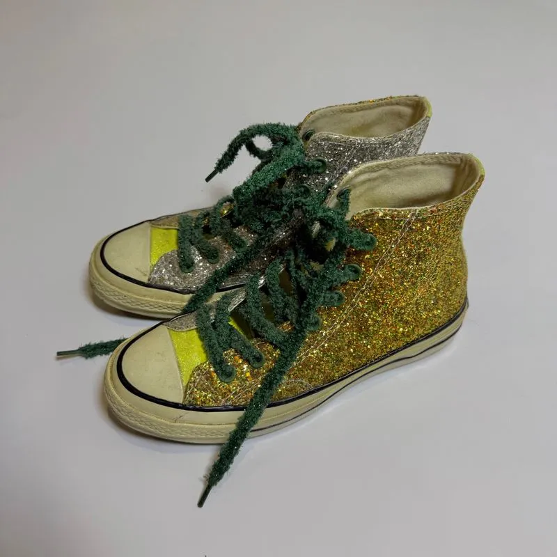 Converse x JW Anderson Chuck 70 Hi Glitter Pack Gold/Silver  photo 1