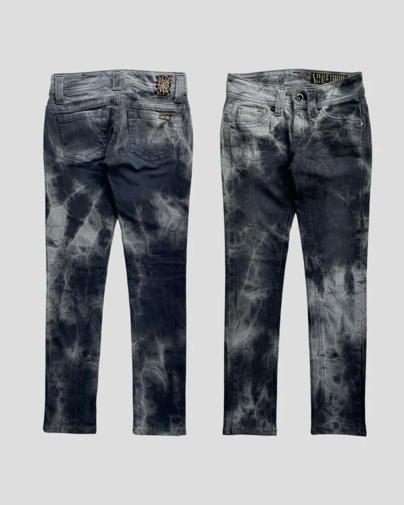 Something Edwin Grey Acid Wash Skinny Jeans Pants Y2K Gothic photo 1