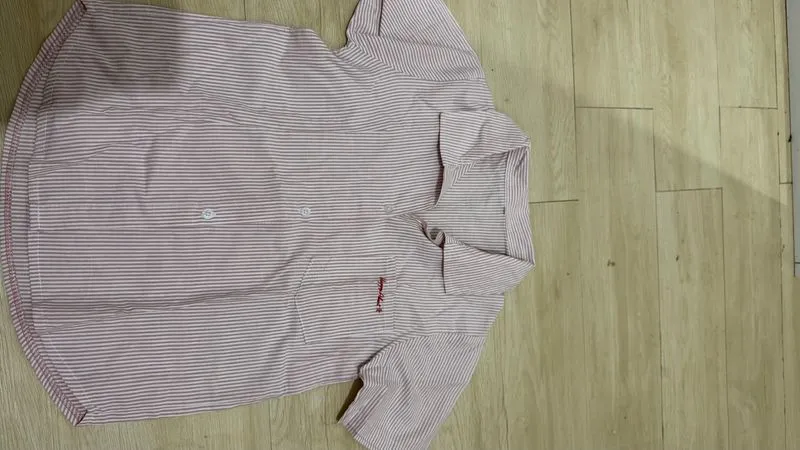kemeja strip pink  photo 1