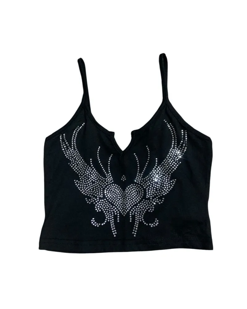 y2k rhinestone tanktop photo 1