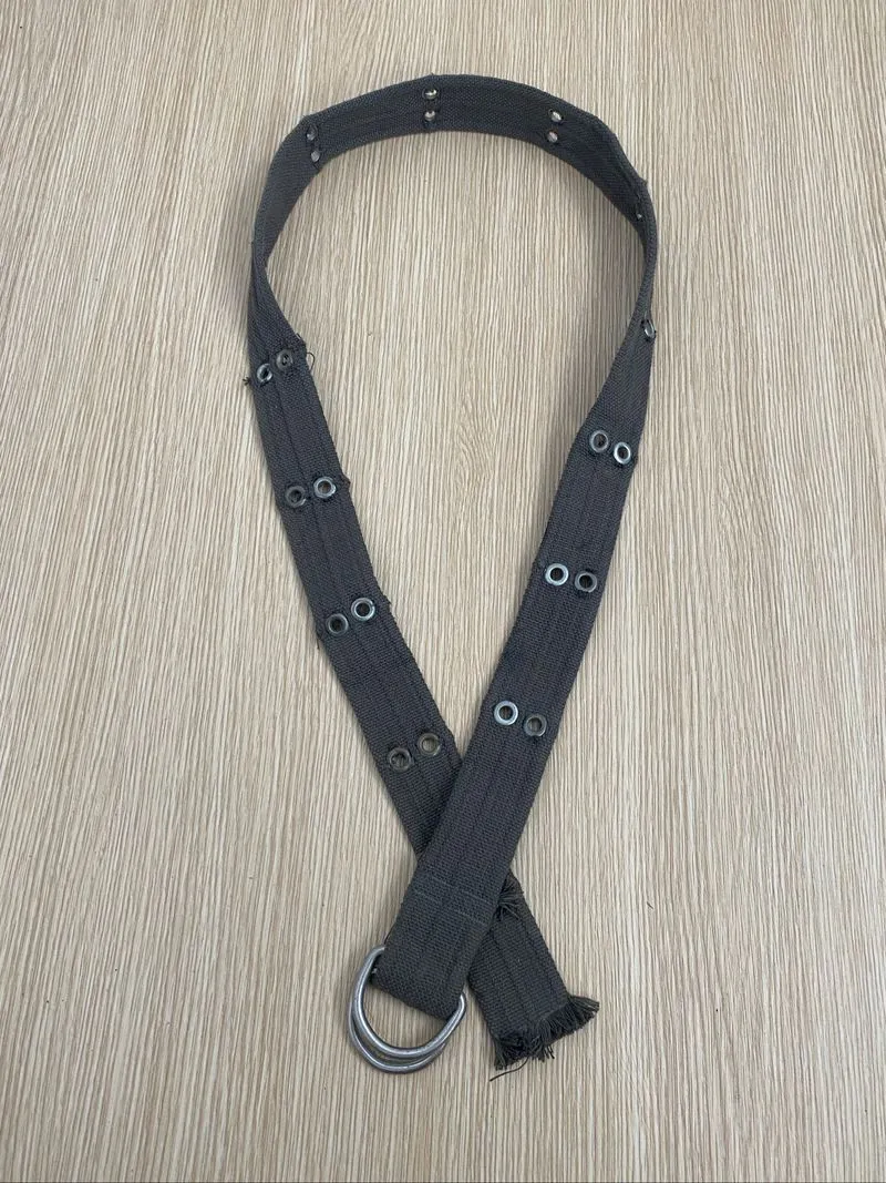 canvas hole grey belt photo 1