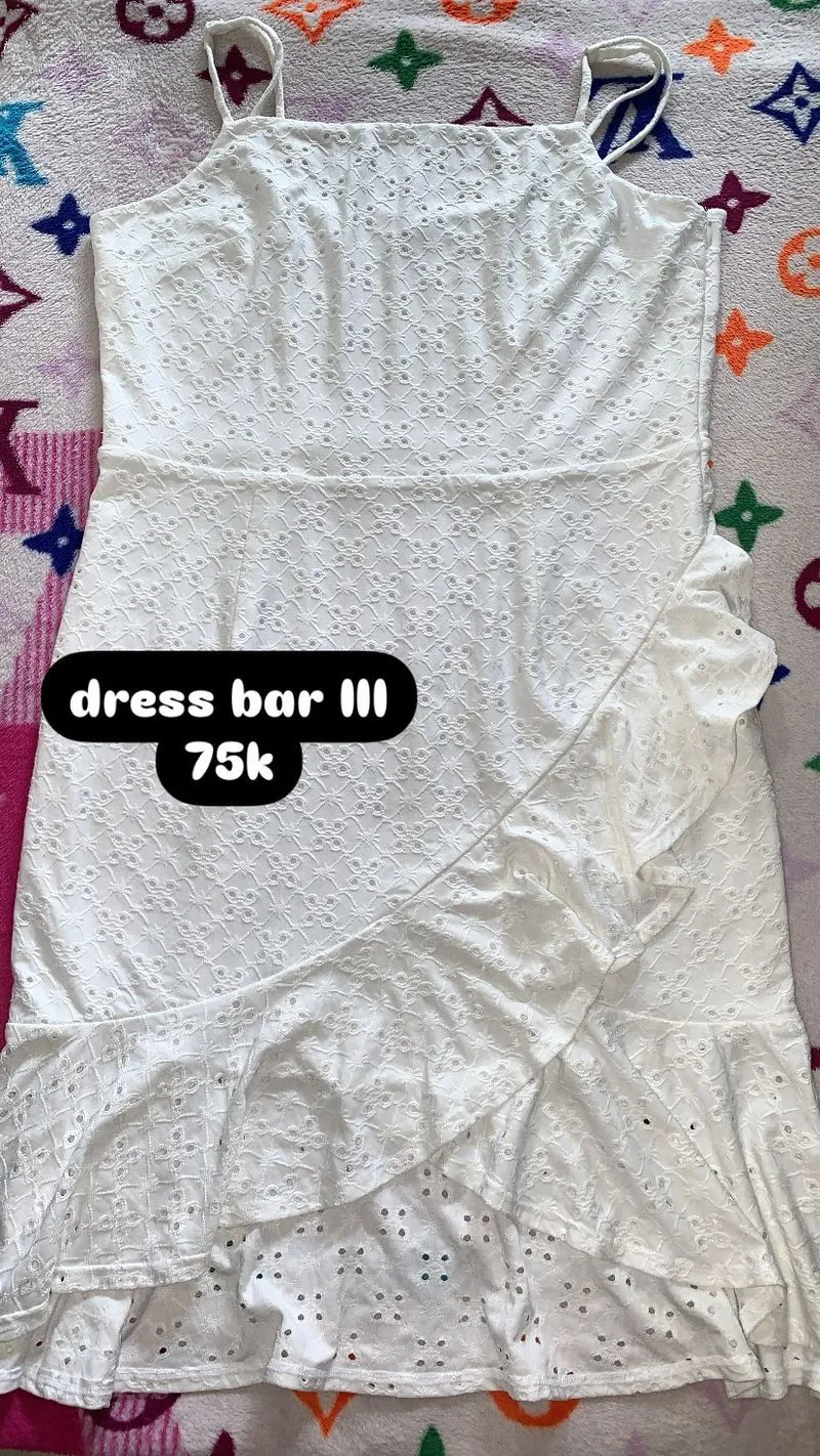 Luxury Casual Midi dress Wanita white photo 1