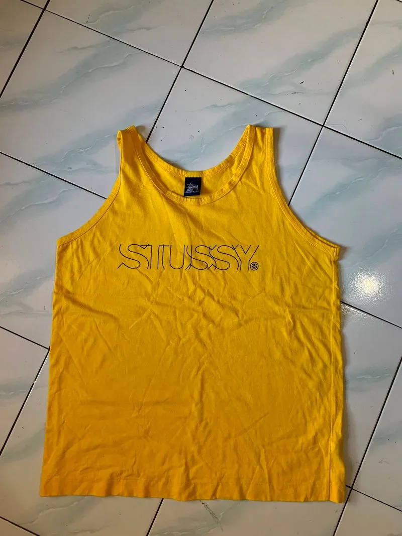 Lekbong kaos stussy yellow vtg  photo 1