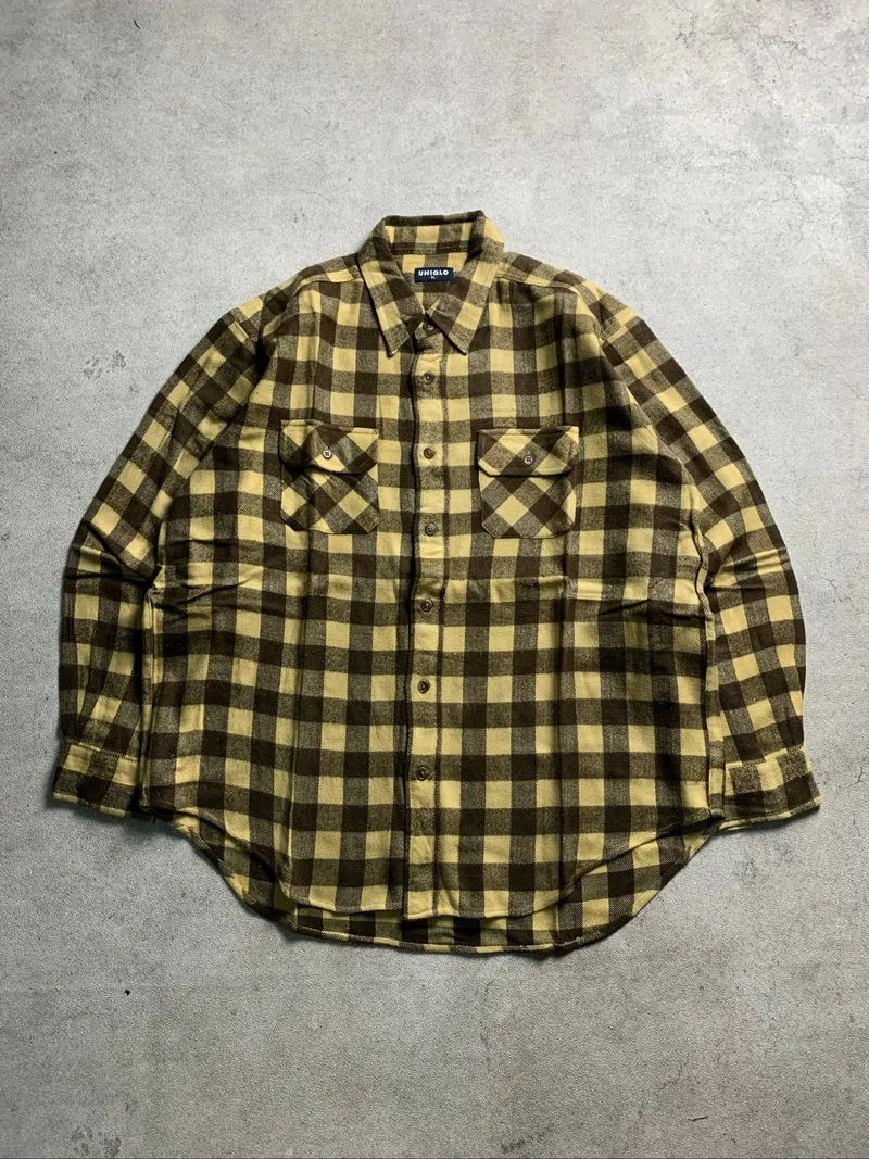 Uniqlo Double Pocket Plaid Wool Flannel Shirt photo 1