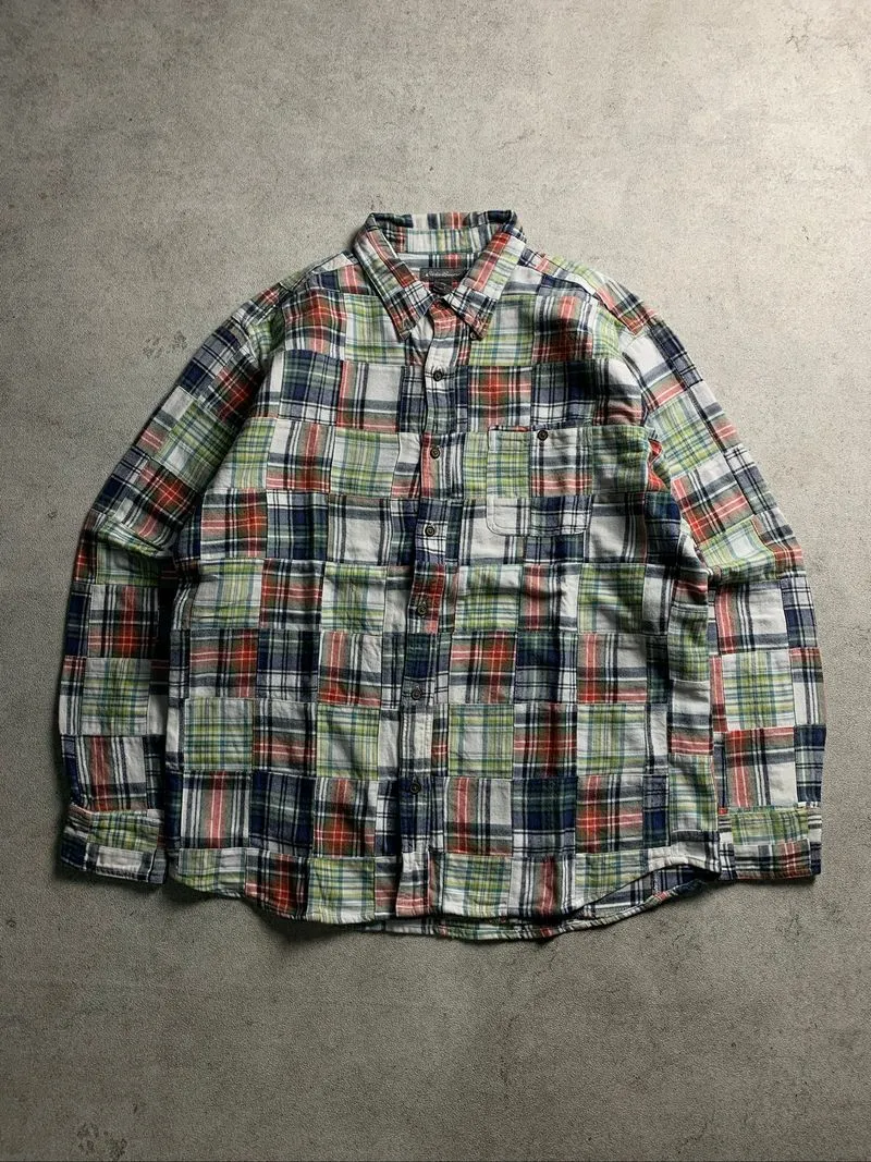 Eddie Bauer Patchwork Flannel Shirt photo 1