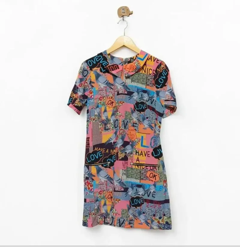 Markus Lupfer Retro Fitted Silk Midi Dress Original photo 1
