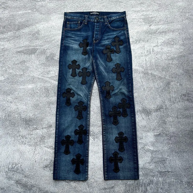Chrome Hearts Cross Leather Patch Pants photo 1