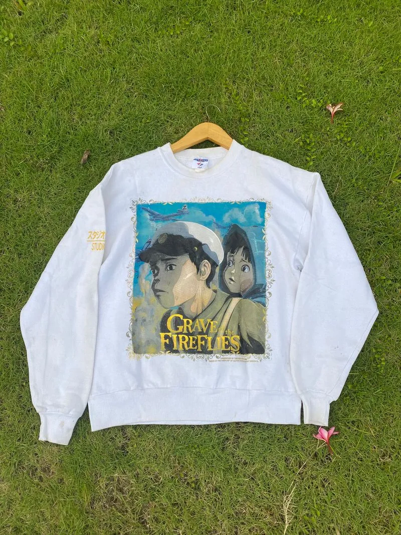 Japanese brand Vintage Y2K Sweatshirt Pria white photo 1