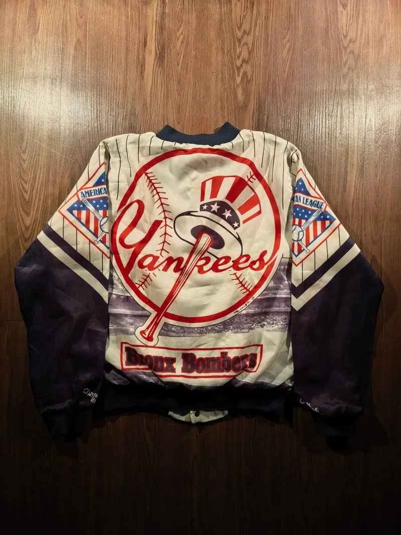 Vintage 80s Chalk Line MLB New York Yankees Light Varsity photo 1