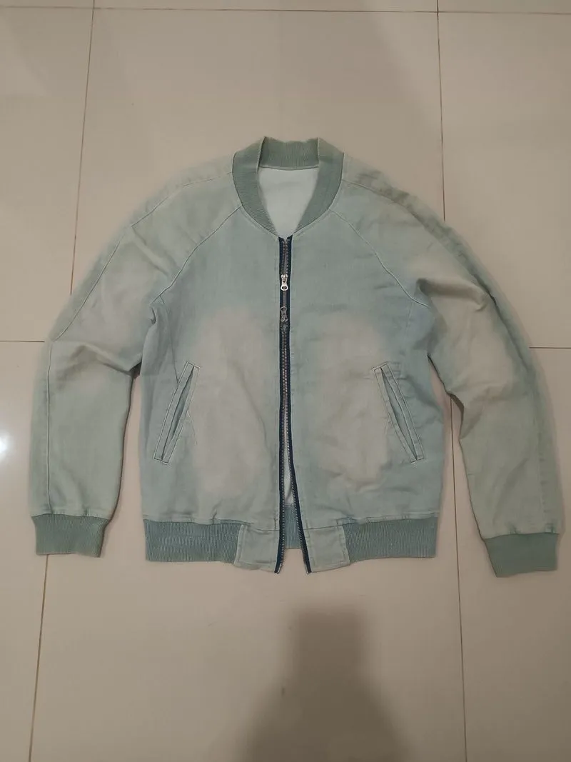 Bomber denim double zipper | Blue Lounge photo 1