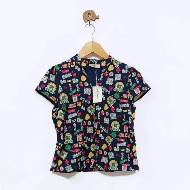 Plantation By Issey Miyake Multicolor Blouse BNWT photo 1