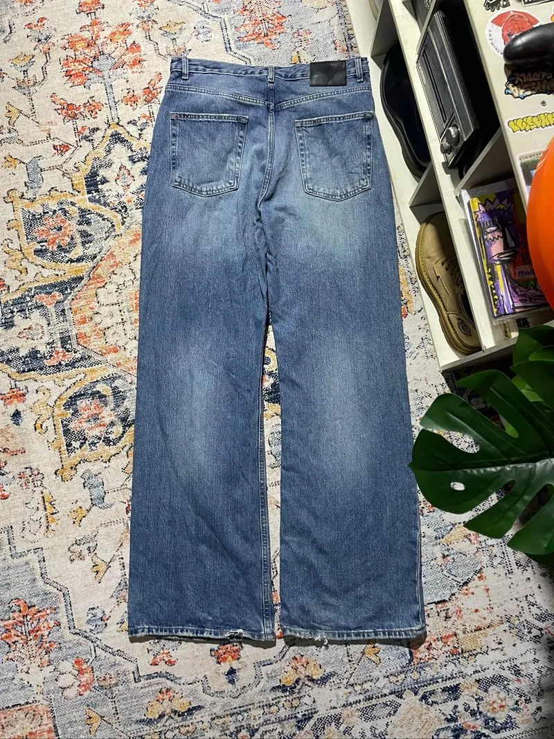 Baggy Denim Pants Zara Man Butterfly Bottom photo 1