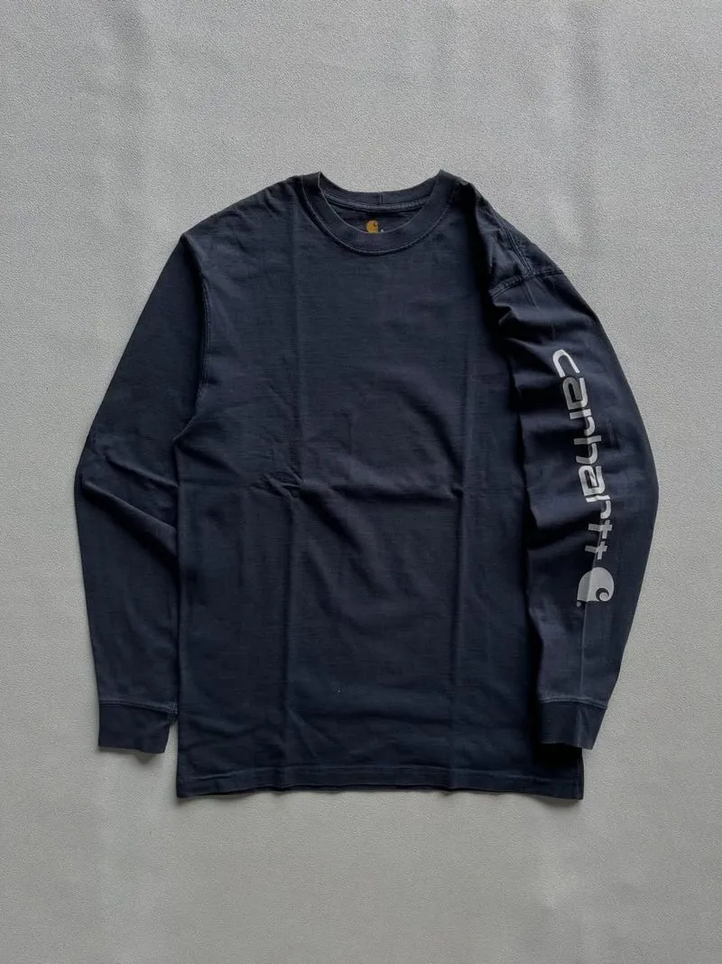 Longsleve carhartt spellout navy  photo 1