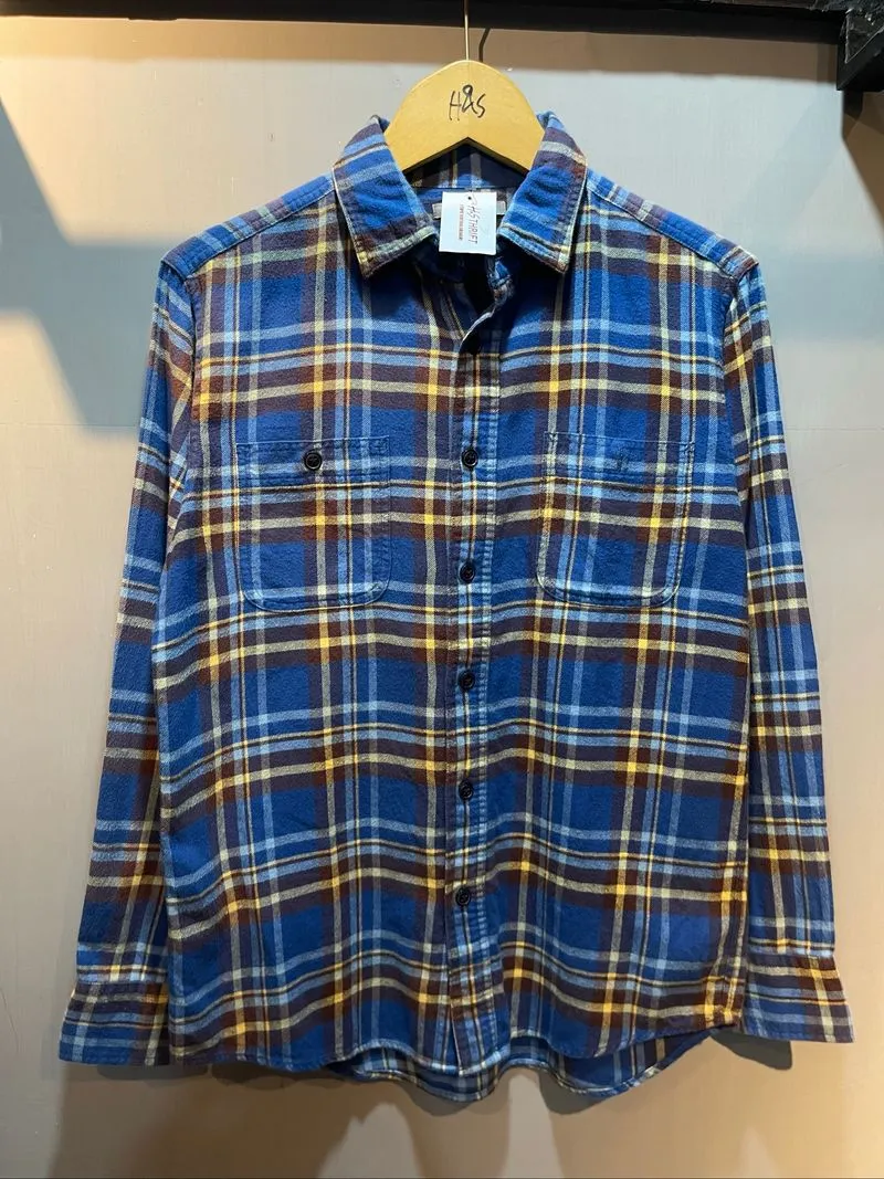 Kemeja Flannel Uni Double Pocket photo 1