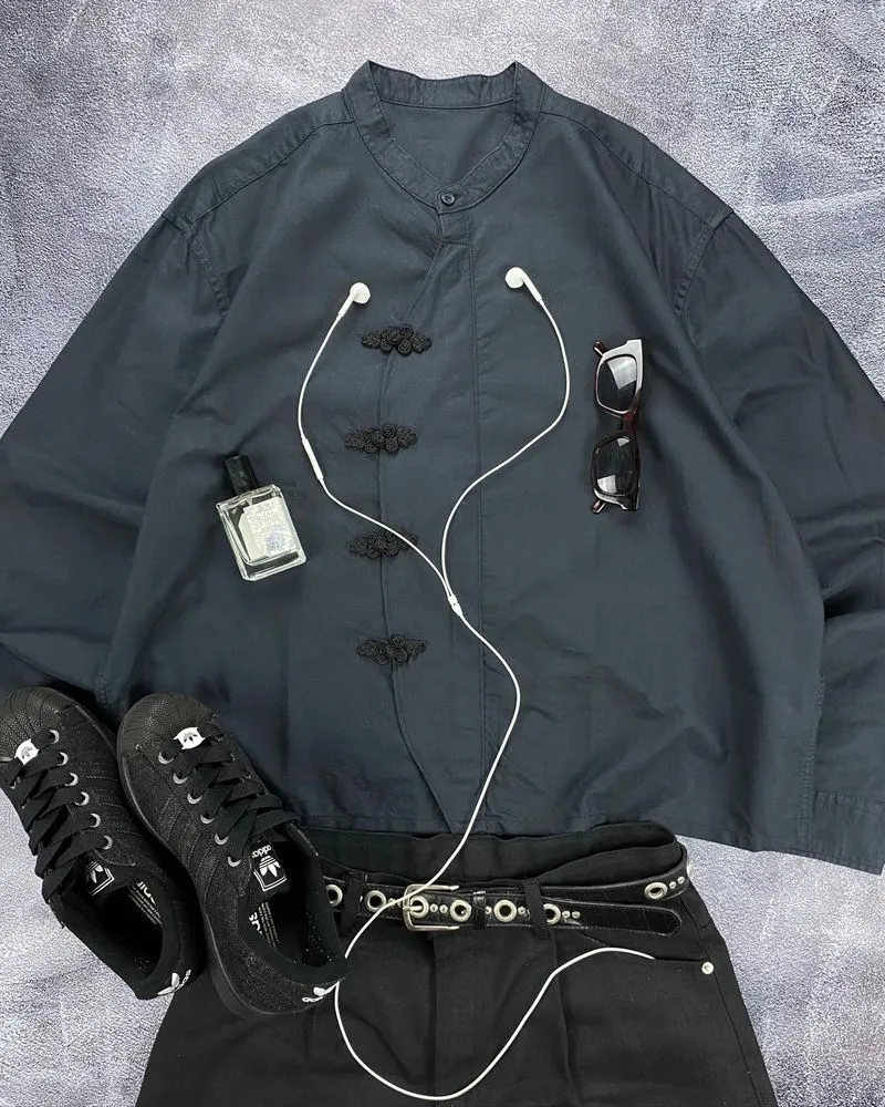 Black Cheongsam Shirt photo 1