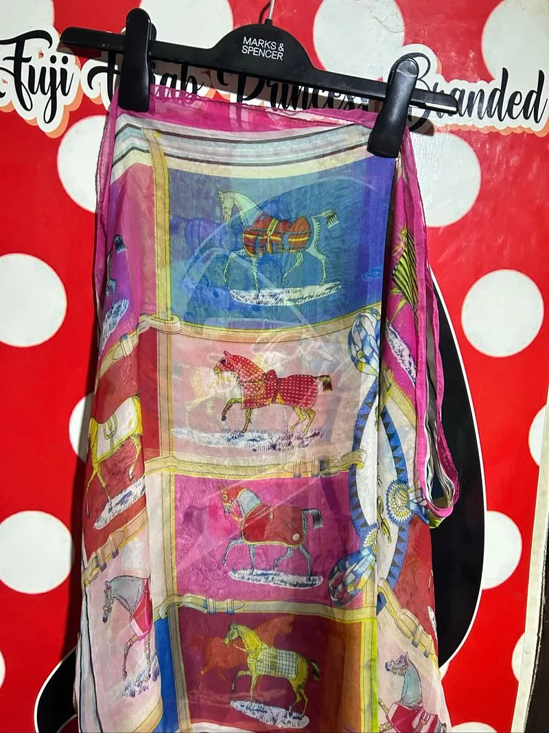 pashmina kuda pink n biru  photo 1