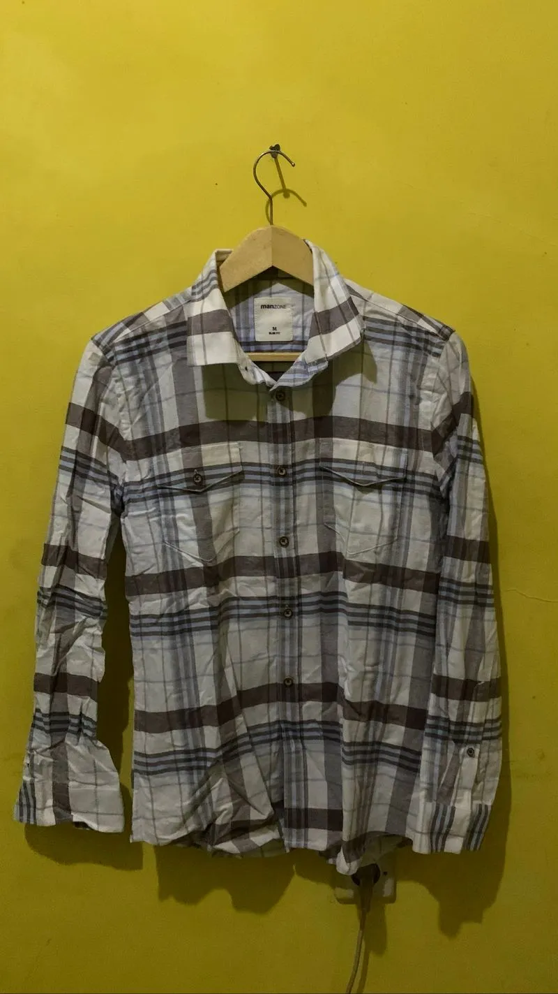 MANZONE - Kemeja Lengan Panjang Pria Warner Comfort Fit - Ol photo 1