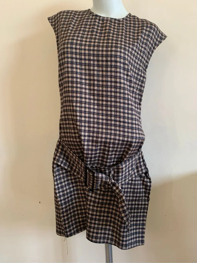 Gingham dress| Mini dress| dress kotak kotak| dress coklat|  photo 1