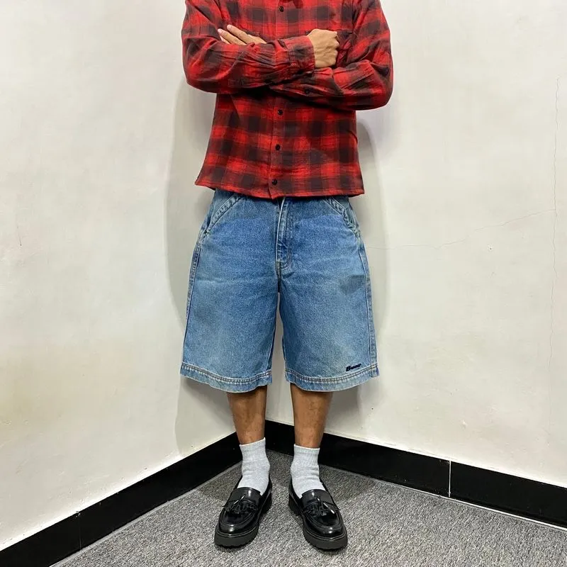 Y2K BEAR baggy jorts photo 1