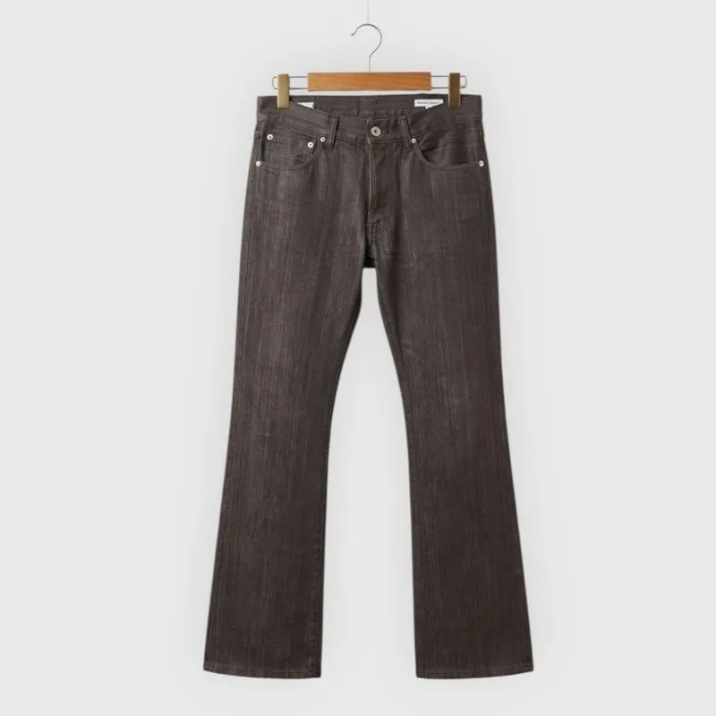 Flare jeans semantic design brown photo 1