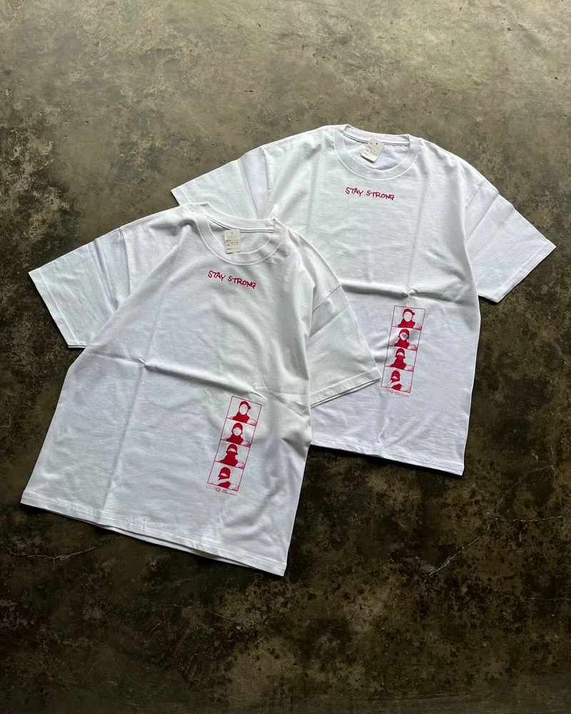BUDX Studio Concrete “Stay Strong” White Tee photo 1