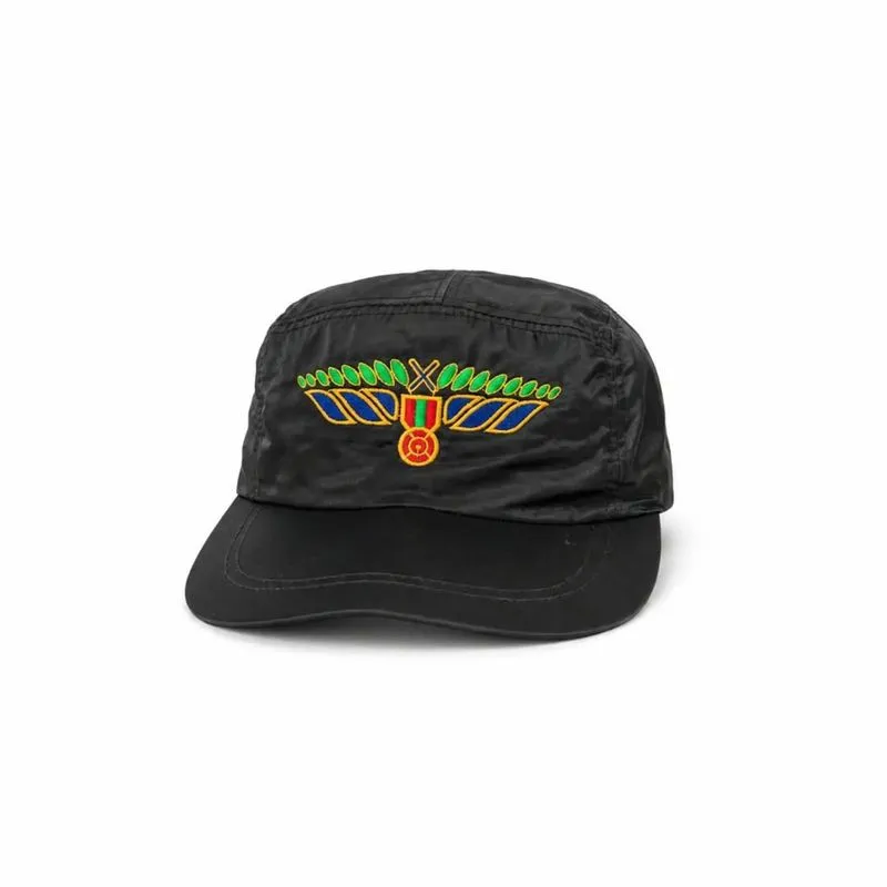 BLUE RIBBON - Topi Vintage Nilon 5 Panel Hitam Unisex photo 1