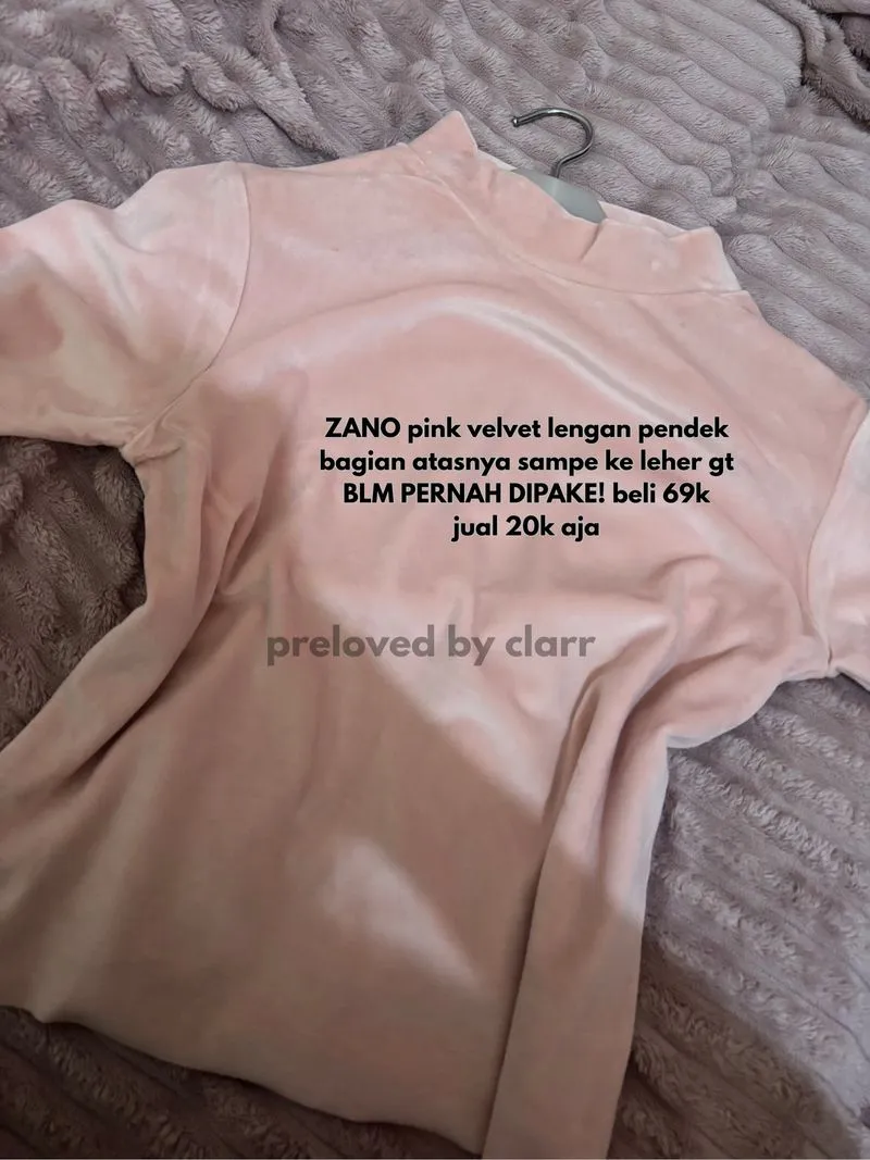 zano pink velvet top photo 1