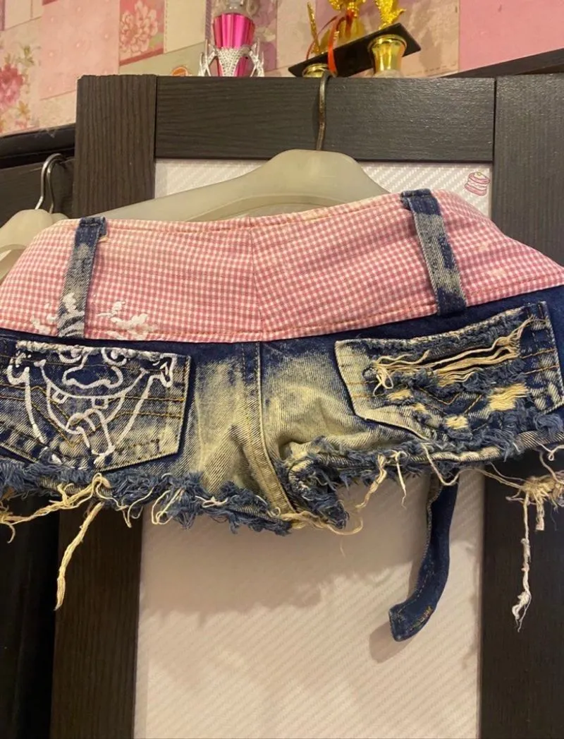 Ripped jeans hot pants y2k  photo 1