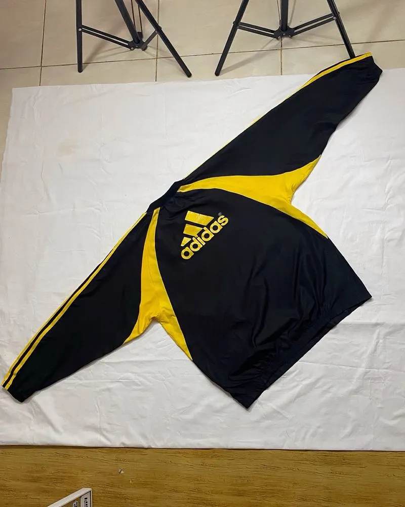 Adidas Football Big Logo Pullover Windbreaker Jacket Y2K photo 1