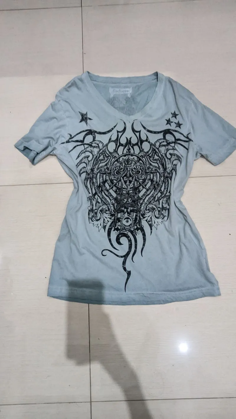 y2k alt emo buckaroo t shirt tee photo 1