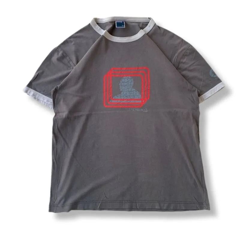 PPFM JAPAN DISTINCTIVE RED STACKED RINGER T-SHIRT | KAOS | H photo 1