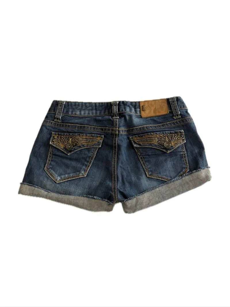 Lone Embroidery Denim Shorts photo 1