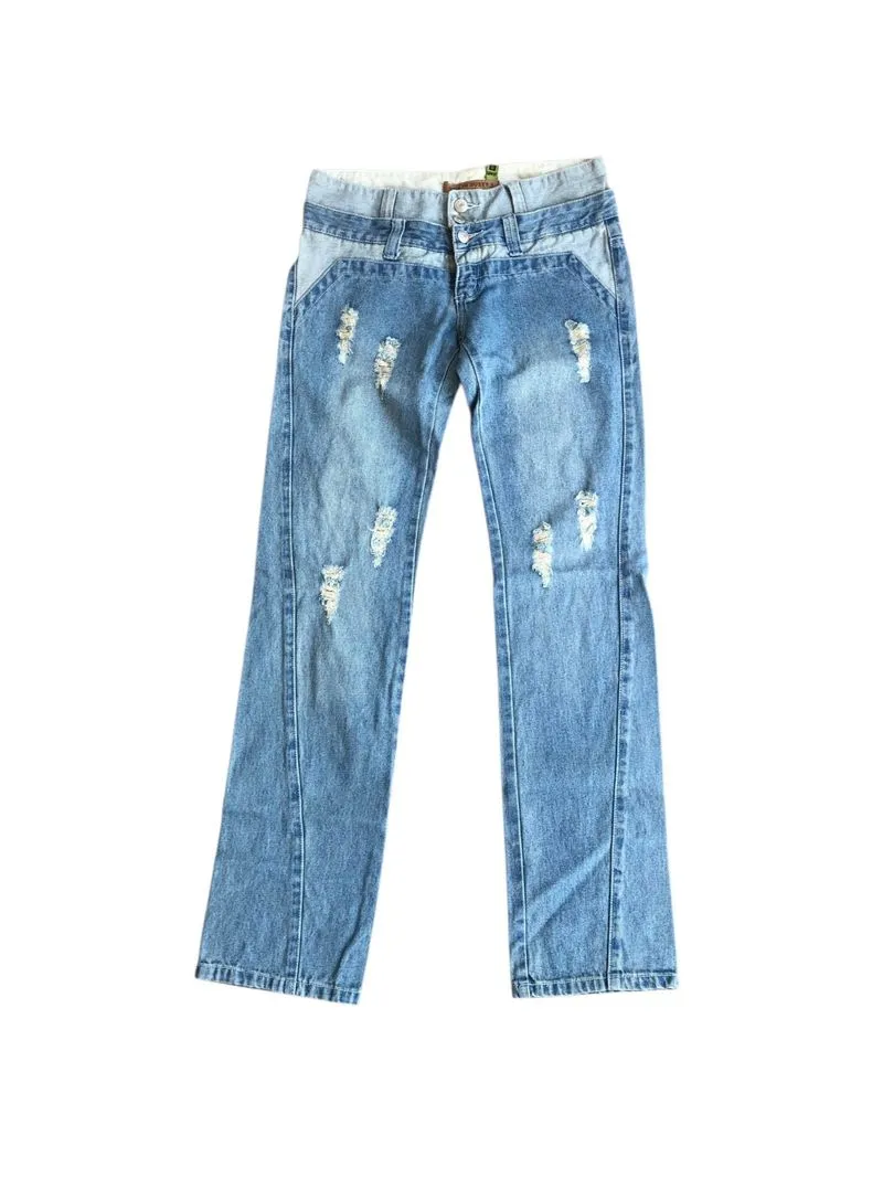 ORIX DOUBLE WAIST DISTRESSED JEANS photo 1