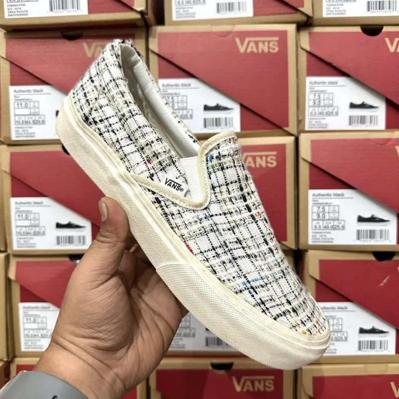 Vans Slip On Plaid Woven White photo 1