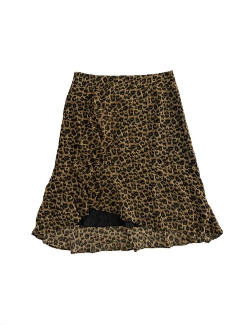 Leopard Ruffle Midi Skirt photo 1