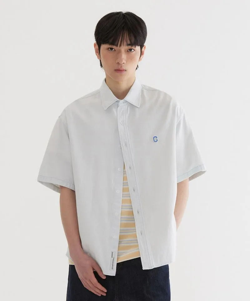 Covernat C Logo Wash Denim Shirt photo 1